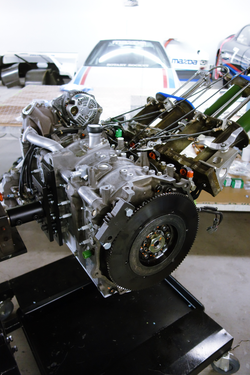 Illustration for article titled Mazda's All-Conquering 700 HP Four-Rotor Le Mans Engine Has The Coolest Intake Ever